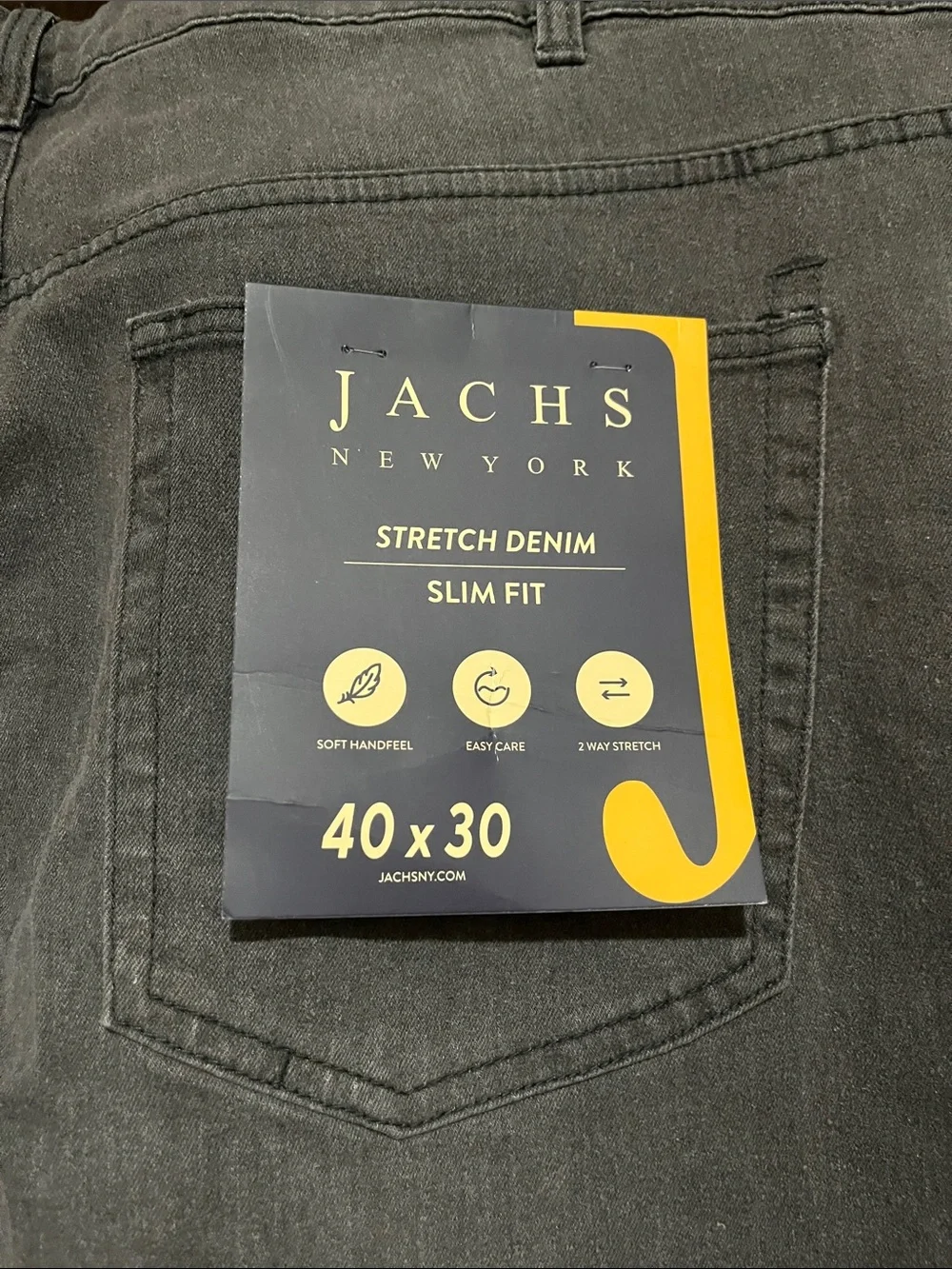 Slim Grey Stretch Men's Jeans - Modern Tapered Fit
